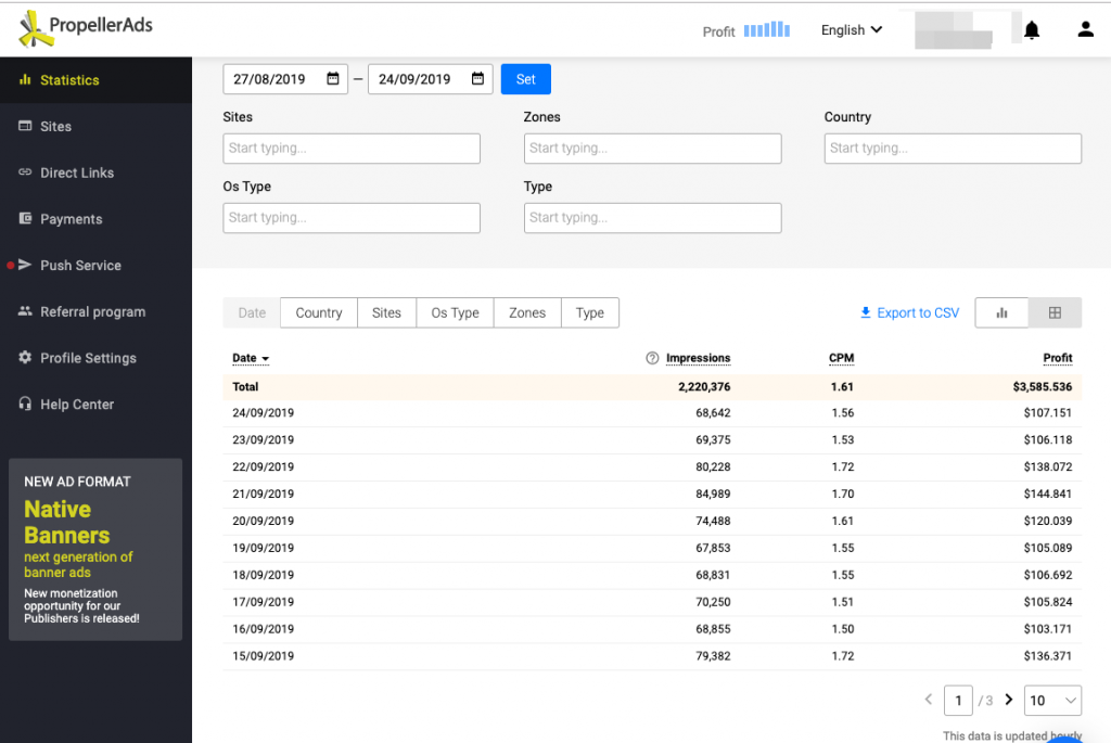 Buy PropellerAds Accounts